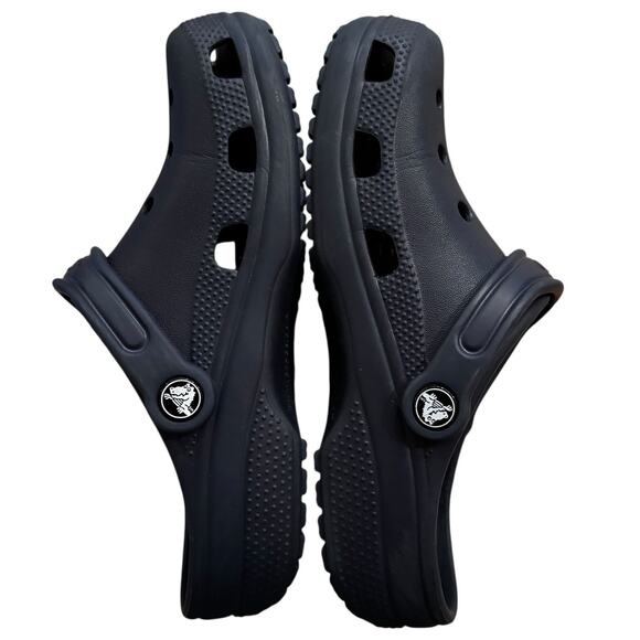 Crocs Classic Navy Blue Clogs Women's 7 Men's 5 Shoes Slip On EXCELLENT! - Picture 3 of 6